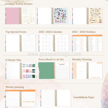 Custom Hardcover Weekly and Monthly Goal Planner Notebook